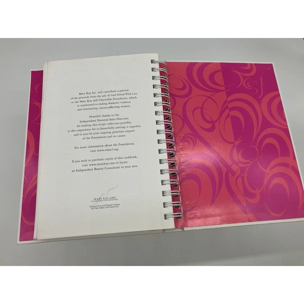 And Stirred With Love by The Mary Kay Family Ring Bound‎ Cookbook Mary Kay Ash
